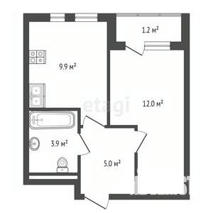 1-к квартира, вторичка, 32м2, 15/16 этаж