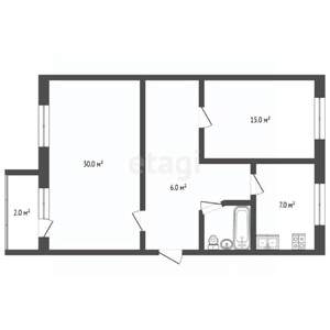 2-к квартира, вторичка, 64м2, 4/5 этаж