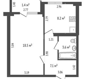 1-к квартира, вторичка, 37м2, 3/9 этаж