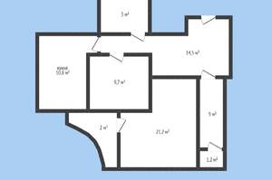 3-к квартира, вторичка, 70м2, 5/16 этаж