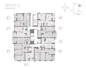 1-к квартира, вторичка, 52м2, 13/18 этаж