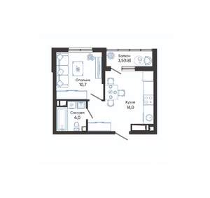 1-к квартира, вторичка, 33м2, 23/24 этаж