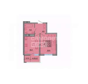 1-к квартира, вторичка, 34м2, 21/25 этаж