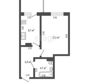 1-к квартира, вторичка, 38м2, 2/16 этаж