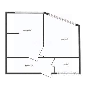 1-к квартира, вторичка, 50м2, 4/5 этаж