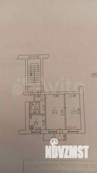 2-к квартира, вторичка, 43м2, 4/5 этаж