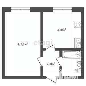 1-к квартира, вторичка, 31м2, 5/9 этаж