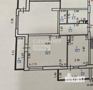 1-к квартира, вторичка, 40м2, 7/16 этаж