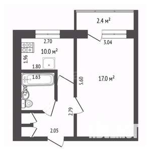 1-к квартира, вторичка, 31м2, 3/5 этаж