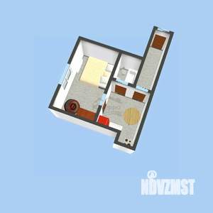 1-к квартира, вторичка, 27м2, 1/5 этаж