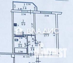 1-к квартира, вторичка, 35м2, 7/14 этаж