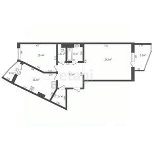 2-к квартира, вторичка, 66м2, 15/16 этаж