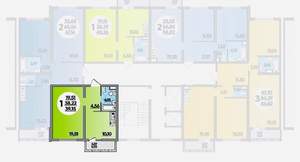 1-к квартира, вторичка, 39м2, 2/16 этаж