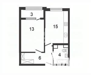 1-к квартира, вторичка, 41м2, 24/24 этаж