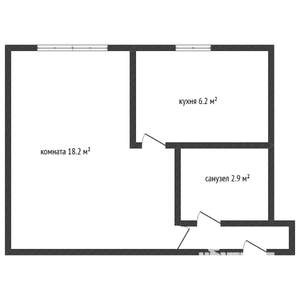 1-к квартира, вторичка, 31м2, 1/5 этаж