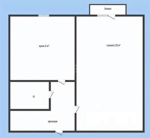 1-к квартира, вторичка, 31м2, 2/5 этаж