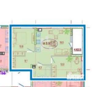 2-к квартира, вторичка, 55м2, 2/24 этаж