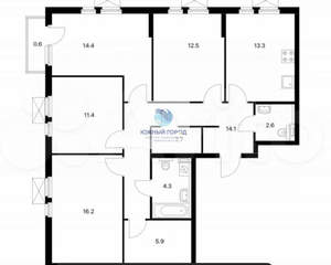 3-к квартира, вторичка, 85м2, 3/15 этаж