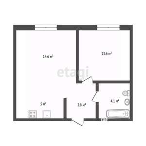 1-к квартира, вторичка, 41м2, 20/25 этаж
