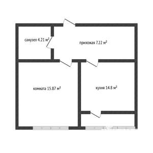 1-к квартира, вторичка, 42м2, 15/21 этаж