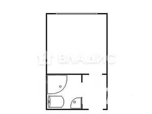 1-к квартира, вторичка, 17м2, 6/7 этаж