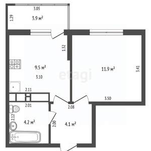 1-к квартира, вторичка, 30м2, 16/23 этаж