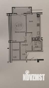 1-к квартира, сданный дом, 48м2, 2/5 этаж