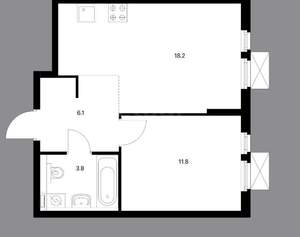 1-к квартира, вторичка, 32м2, 15/15 этаж