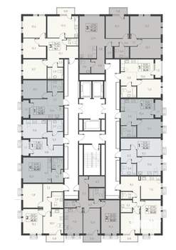 2-к квартира, строящийся дом, 59м2, 4/24 этаж