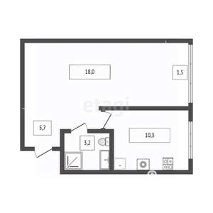 1-к квартира, вторичка, 37м2, 10/10 этаж