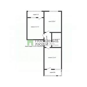 2-к квартира, вторичка, 61м2, 13/25 этаж