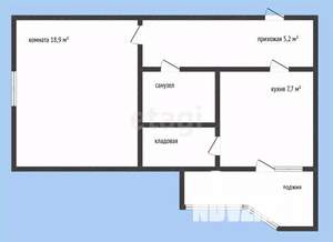 1-к квартира, вторичка, 39м2, 3/9 этаж