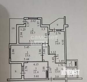 3-к квартира, вторичка, 84м2, 9/17 этаж