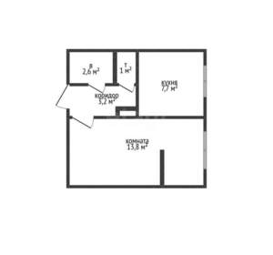 1-к квартира, вторичка, 30м2, 4/9 этаж