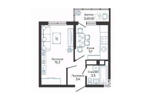 1-к квартира, вторичка, 33м2, 14/24 этаж