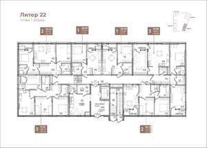 2-к квартира, вторичка, 63м2, 1/9 этаж
