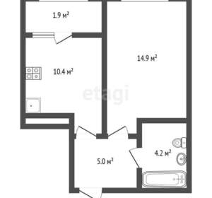 1-к квартира, вторичка, 36м2, 9/20 этаж