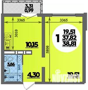 1-к квартира, вторичка, 39м2, 14/16 этаж