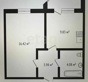 1-к квартира, вторичка, 40м2, 16/16 этаж