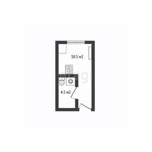 1-к квартира, вторичка, 15м2, 1/9 этаж