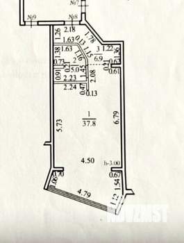 1-к квартира, вторичка, 50м2, 2/5 этаж