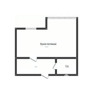 Студия квартира, вторичка, 35м2, 16/16 этаж