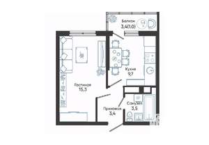 1-к квартира, вторичка, 33м2, 19/24 этаж