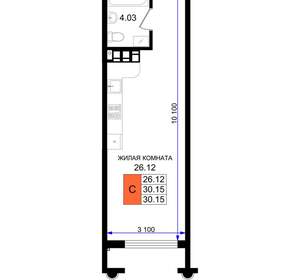 Студия квартира, вторичка, 30м2, 4/8 этаж