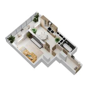 1-к квартира, вторичка, 43м2, 3/17 этаж