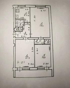 3-к квартира, вторичка, 54м2, 1/3 этаж
