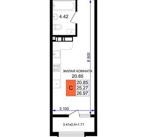 Студия квартира, вторичка, 27м2, 7/8 этаж