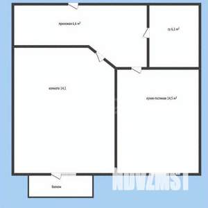 1-к квартира, вторичка, 41м2, 8/9 этаж