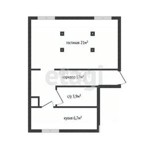 1-к квартира, вторичка, 49м2, 1/3 этаж