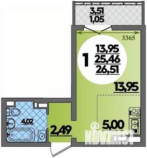 Студия квартира, строящийся дом, 27м2, 5/16 этаж